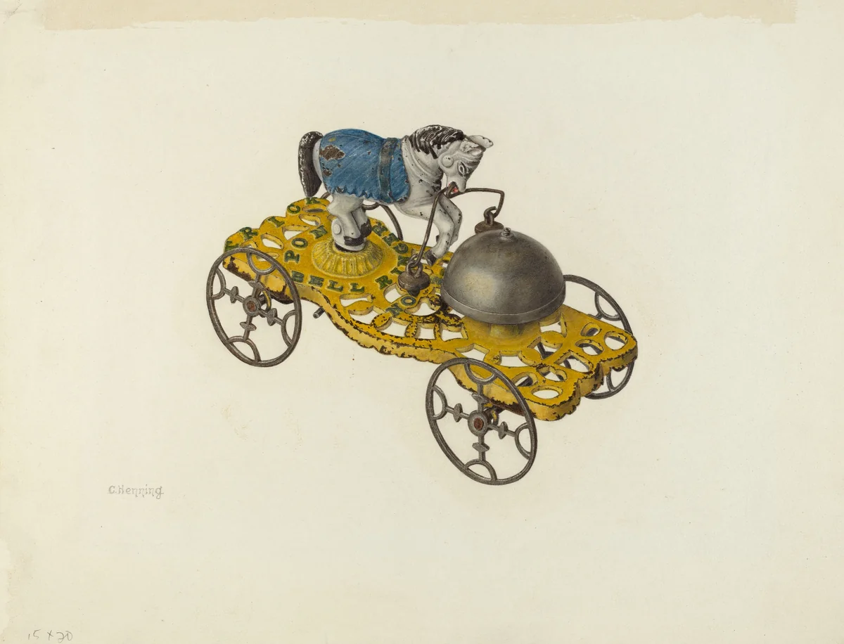 Metal Toy: Trick Pony Bell Ringer by Charles Henning, index of american design, 1935-1942