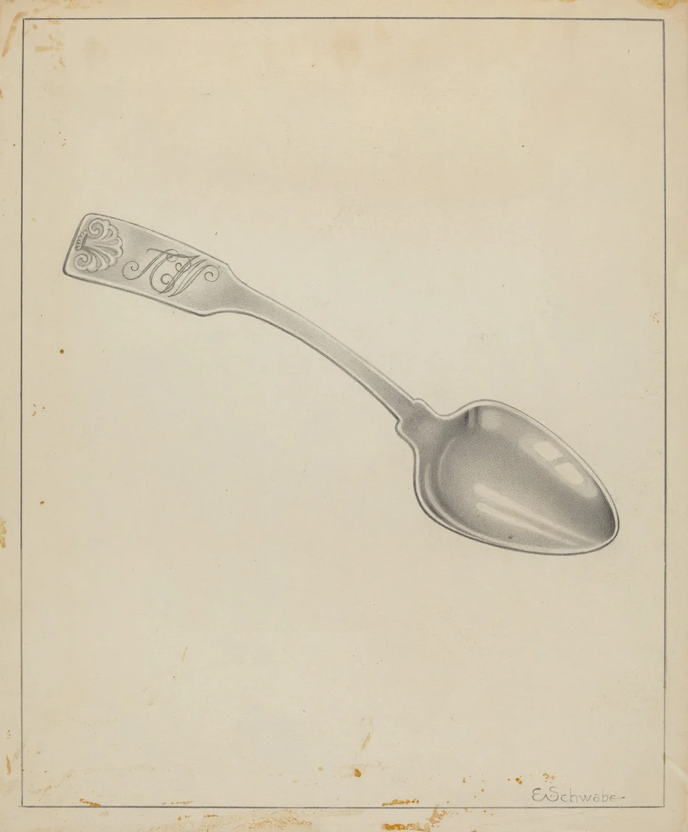 Silver Spoon by Erwin Schwabe, index of american design, 1936