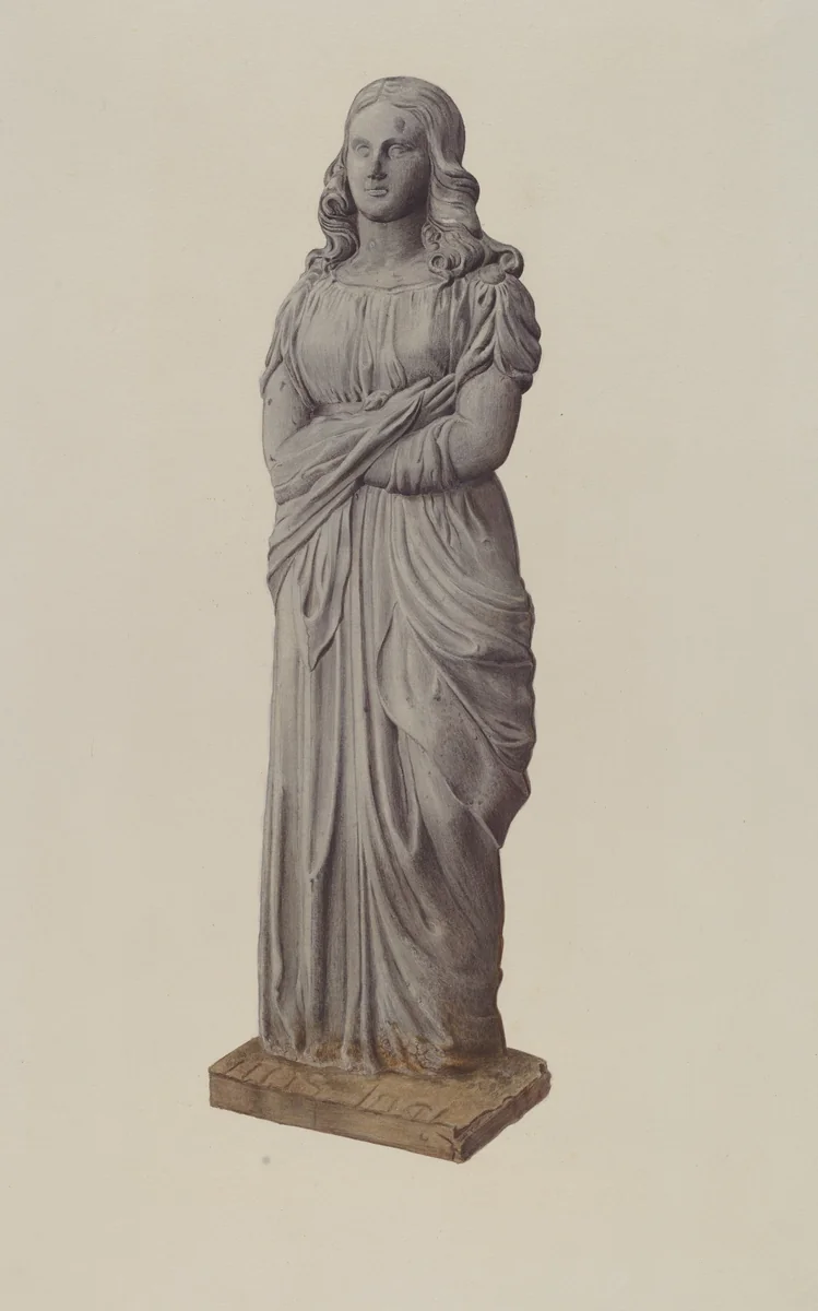 Garden Figure by American 20th Century, index of american design, 1935-1942