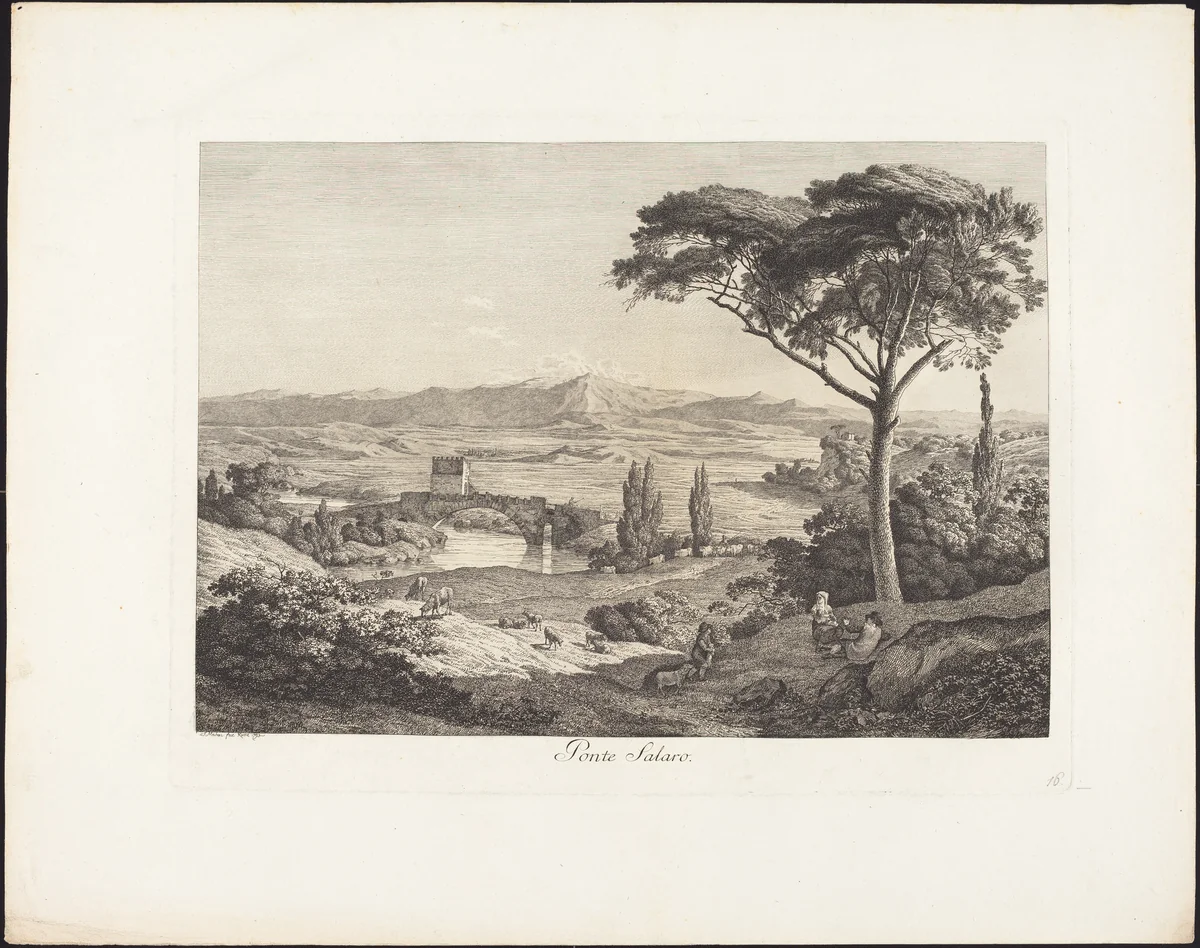 Il ponte Salaro by Jacob Wilhelm Mechau, portfolio, 1745-1808