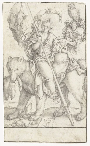 Hebzucht by Heinrich Aldegrever, drawing, 1551