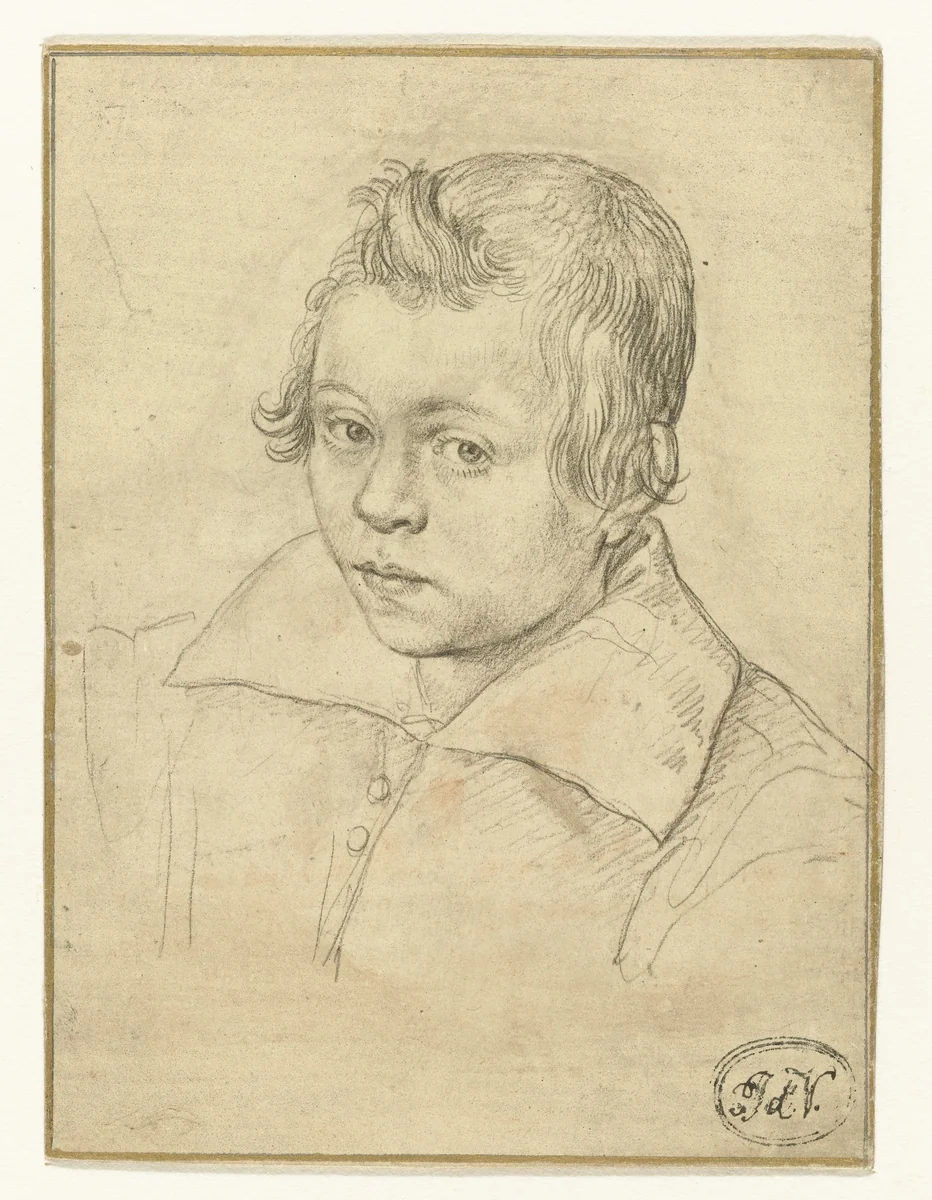Portret van Christiaen Rodenburg (?) by Hendrick Goltzius, drawing, 1593-1599