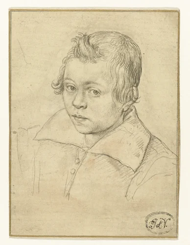 Portret van Christiaen Rodenburg (?) by Hendrick Goltzius, drawing, 1593-1599