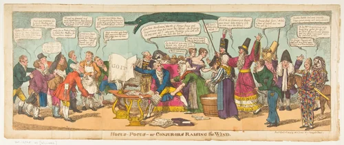 Hocus Pocus–or Conjurors Raising the Wind by Charles Williams, print, 1814