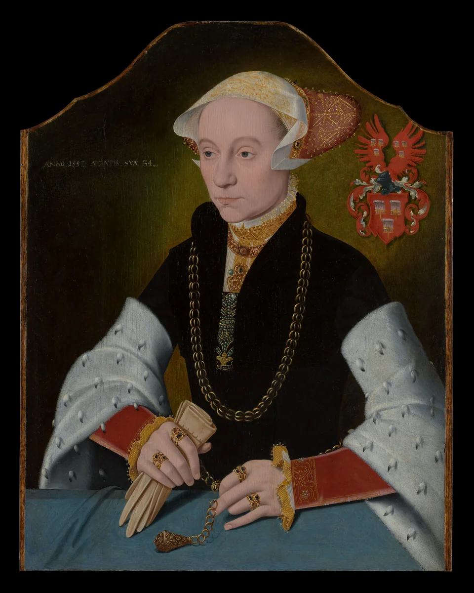 Portrait of a Woman of the Slosgin Family of Cologne by Barthel Bruyn the Younger, painting, 1557