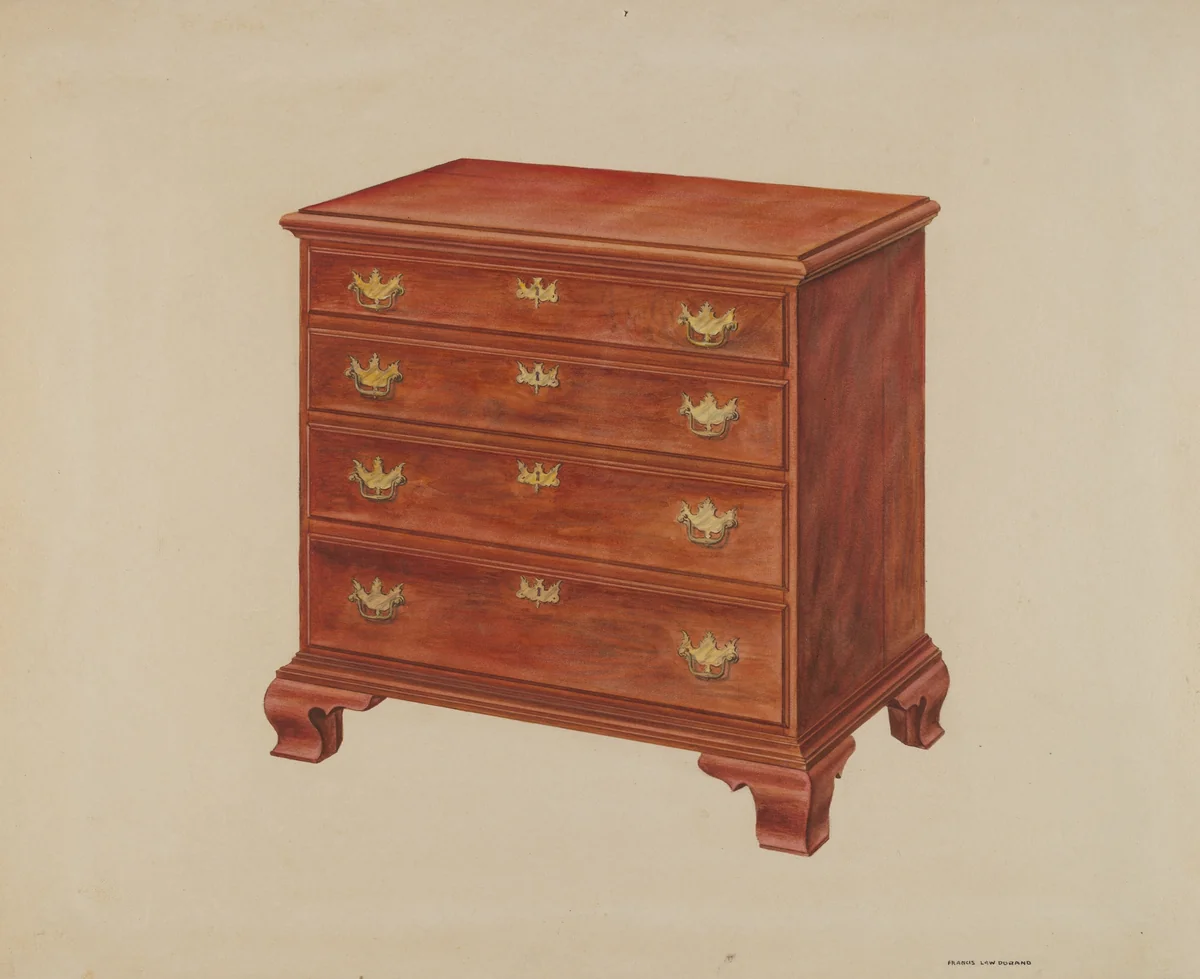 Chest of Drawers by Francis Law Durand, index of american design, 1937