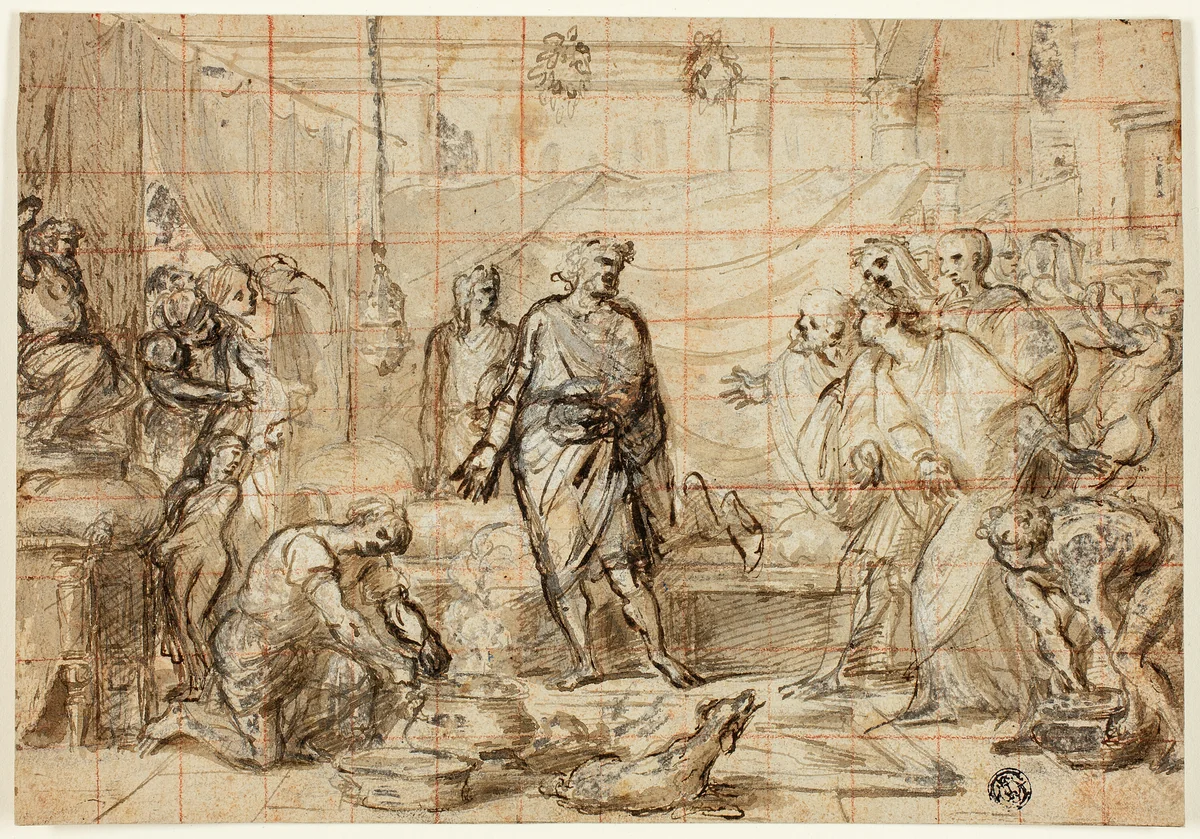 Death of Seneca by Mathieu Ignace van Brée, drawing, 1793-1839