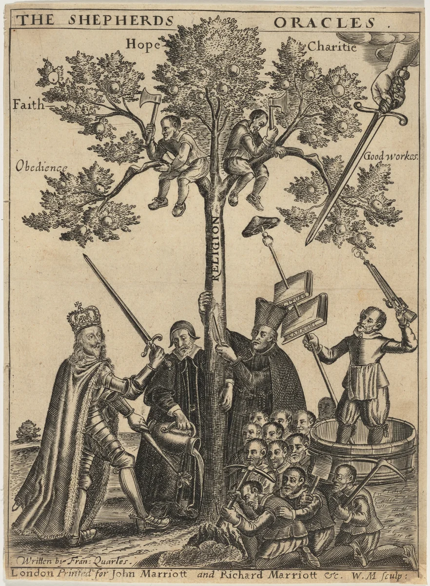 Title Page to Francis Quarles, Shepherds Oracles by William Marshall, print, 1646