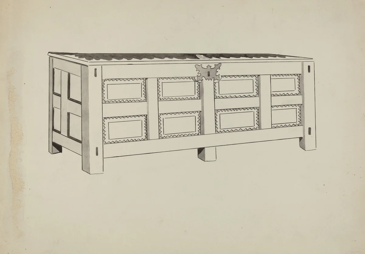 Chest by J. Henry Marley, index of american design, 1935-1942