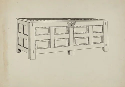 Chest by J. Henry Marley, index of american design, 1935-1942