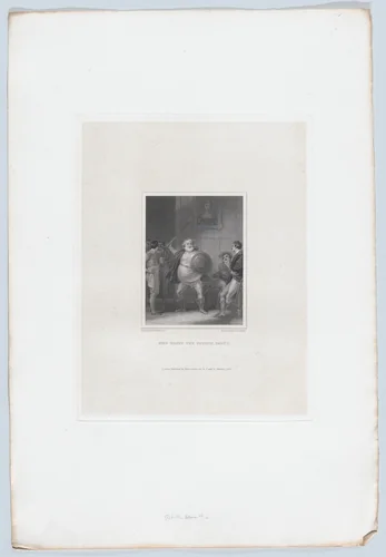 Prince Henry and Falstaff at the Boar's Head Tavern, Eastcheap (Shakespeare, King Henry the Fourth, Part I, Act 2, Scene 4) by Charles Heath, print, 1825-1826