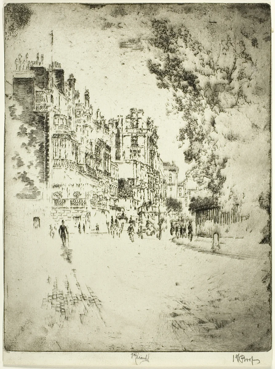 Park Lane by Joseph Pennell, print, 1904