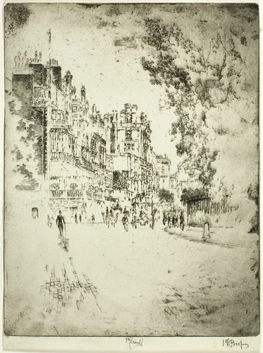 Park Lane by Joseph Pennell, print, 1904