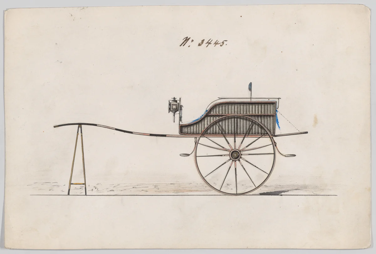 Villiage Cart #3445 by Brewster & Co., drawing, 1878