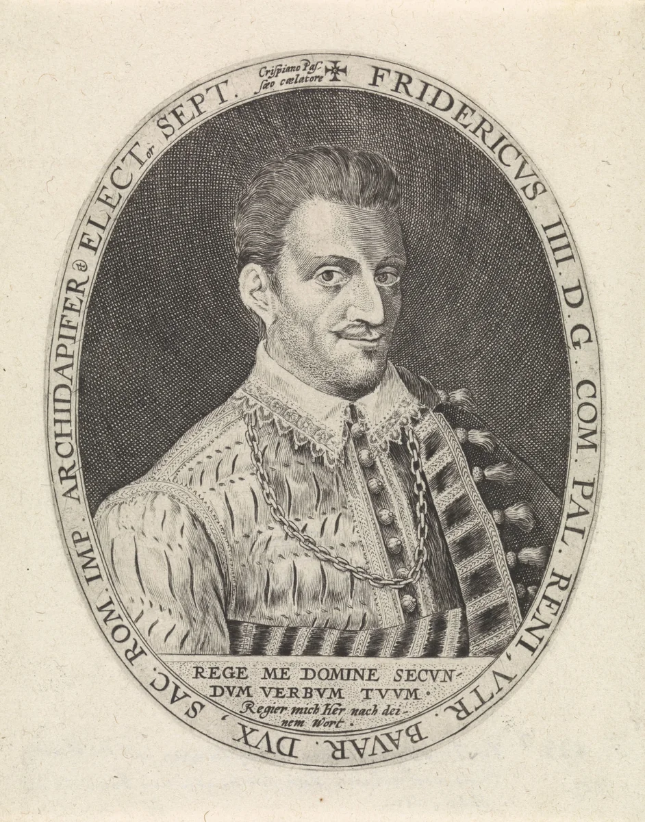Portret van Frederik IV van de Palts, keurvorst van de Palts by Unknown, print, 1592-1637