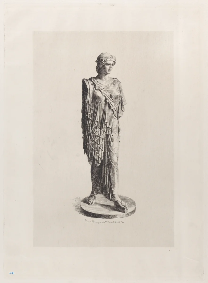 Minerva of Besançon by Jules Ferdinand Jacquemart, print, 1864