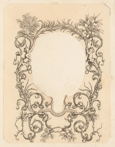 Ornamental Frame with Garlands by anonymous, print, 1700-1800