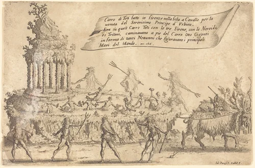 The Float of Thetis by Jacques Callot, print, 1616