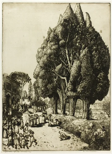 Cypress Grove by Donald Shaw MacLaughlan, print, 1904