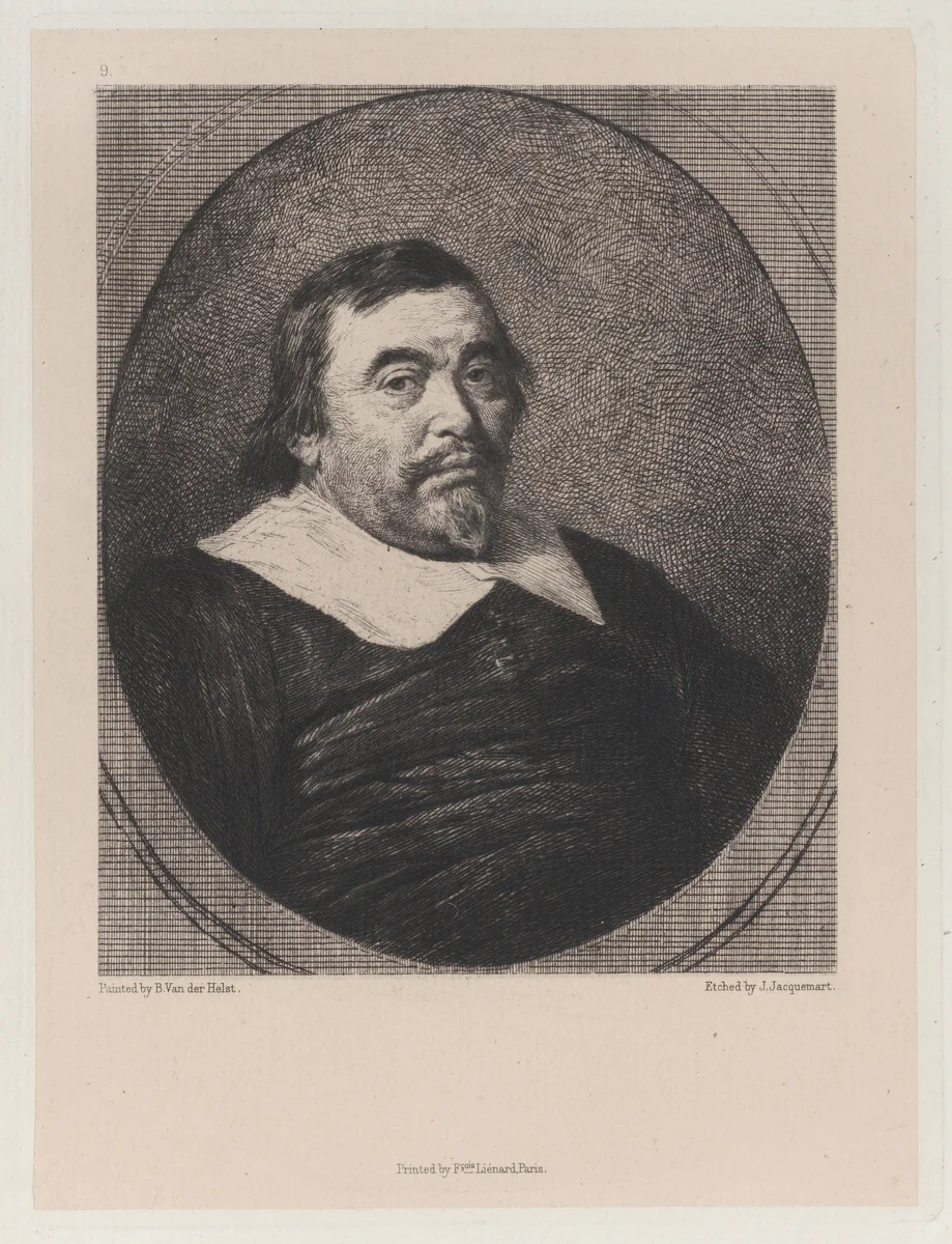 A Dutch Burgomaster, after Bartholomeus van der Helst by Jules Ferdinand Jacquemart, print, 1871