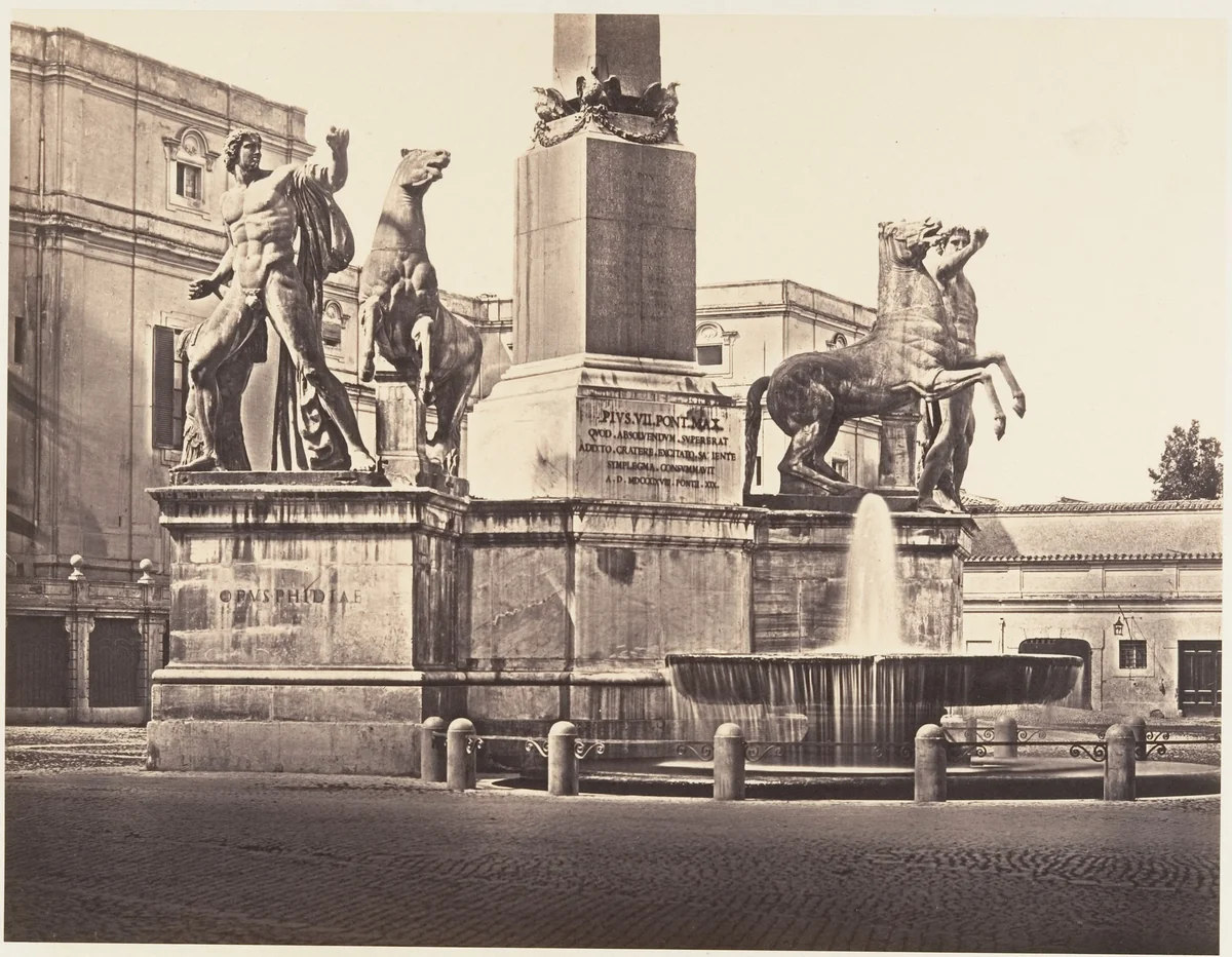 Monte Cavallo by Eugène Constant, photograph, 1848-1852