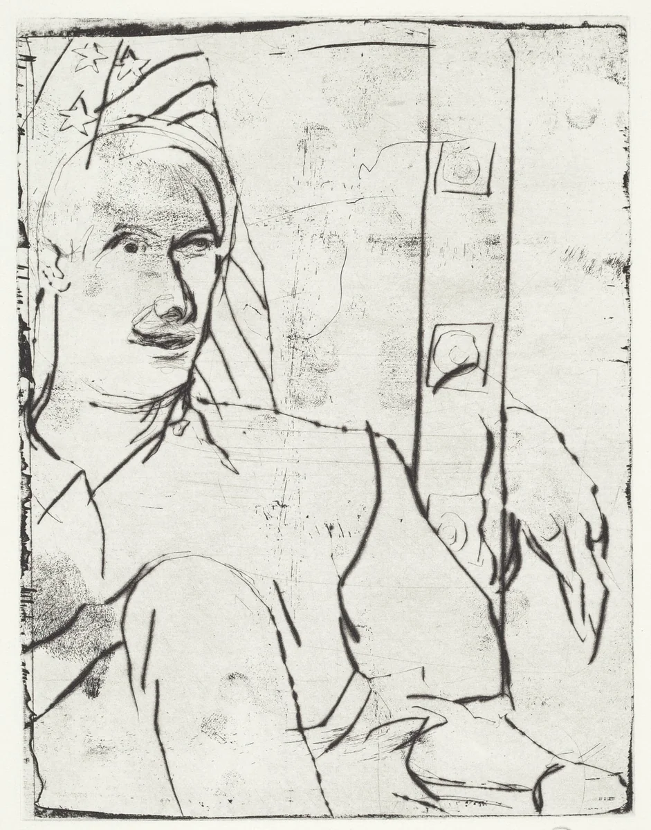 C.J.D. by Richard Diebenkorn, print, 1990