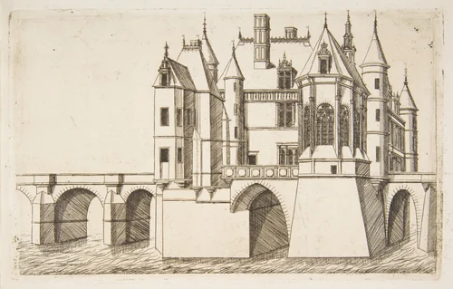 Château de Chenonceau, No 2 (Château de Chenonceau, No 2) by Charles Meryon, print, 1856