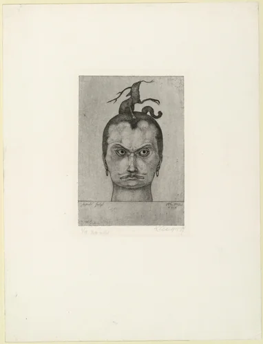 Menacing Head (Drohendes Haupt) from the series Inventions (Inventionen) by Paul Klee, print, 1905