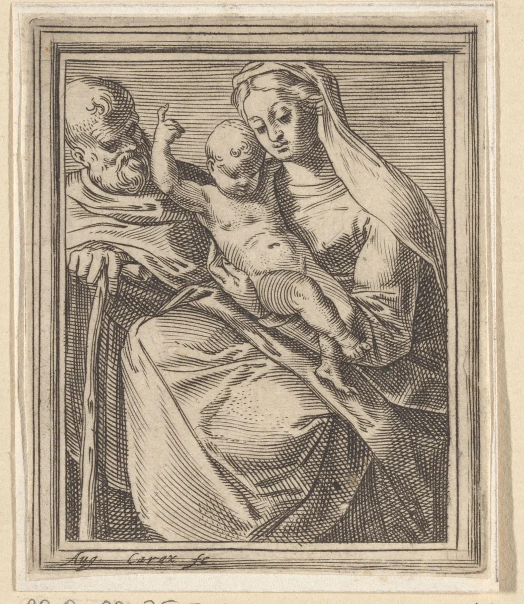 Heilige Familie by Unknown, print, 1581