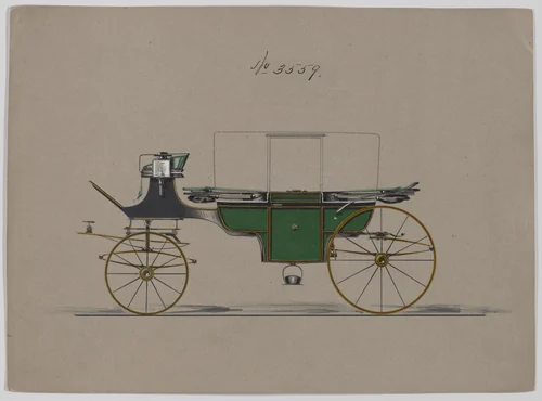 Design for Landau, No. 3559 by Brewster & Co., drawing, 1879