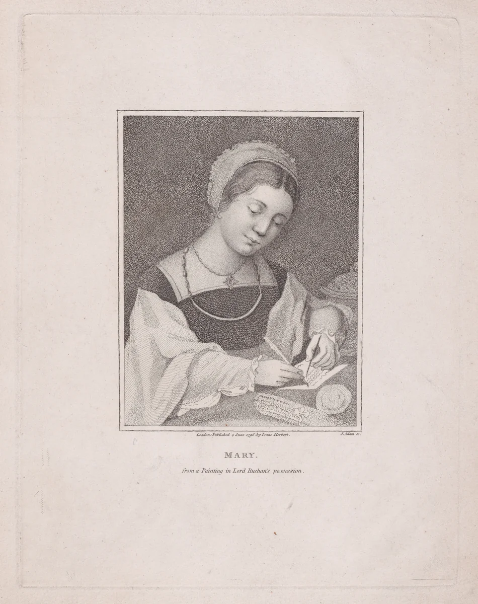 Mary, Queen of Scots by Isaac Herbert, print, 1796