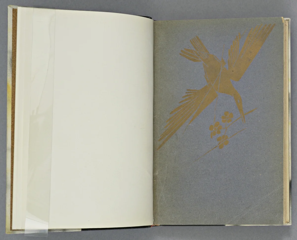 Front cover from Vertogradari Nad Lozami (Gardeners over the Vines) by Natalia Goncharova, illustrated book, 1913