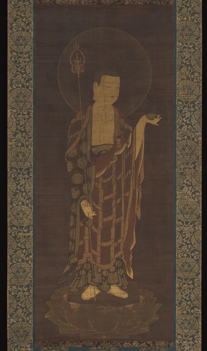 Jizō Bosatsu (Sanskrit: Ksitigharba) by Unidentified, painting, 1300-1400