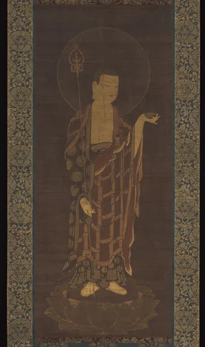 Jizō Bosatsu (Sanskrit: Ksitigharba) by Unidentified, painting, 1300-1400