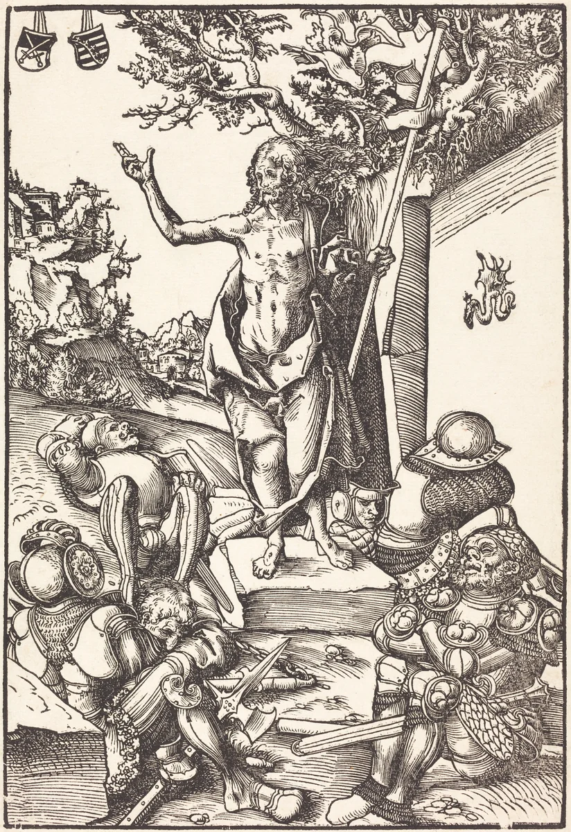 The Resurrection by Lucas Cranach, print, 1509
