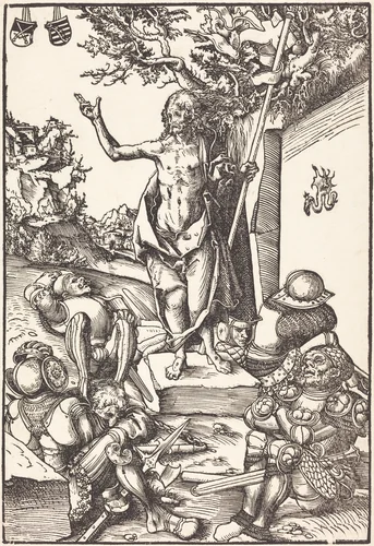 The Resurrection by Lucas Cranach, print, 1509