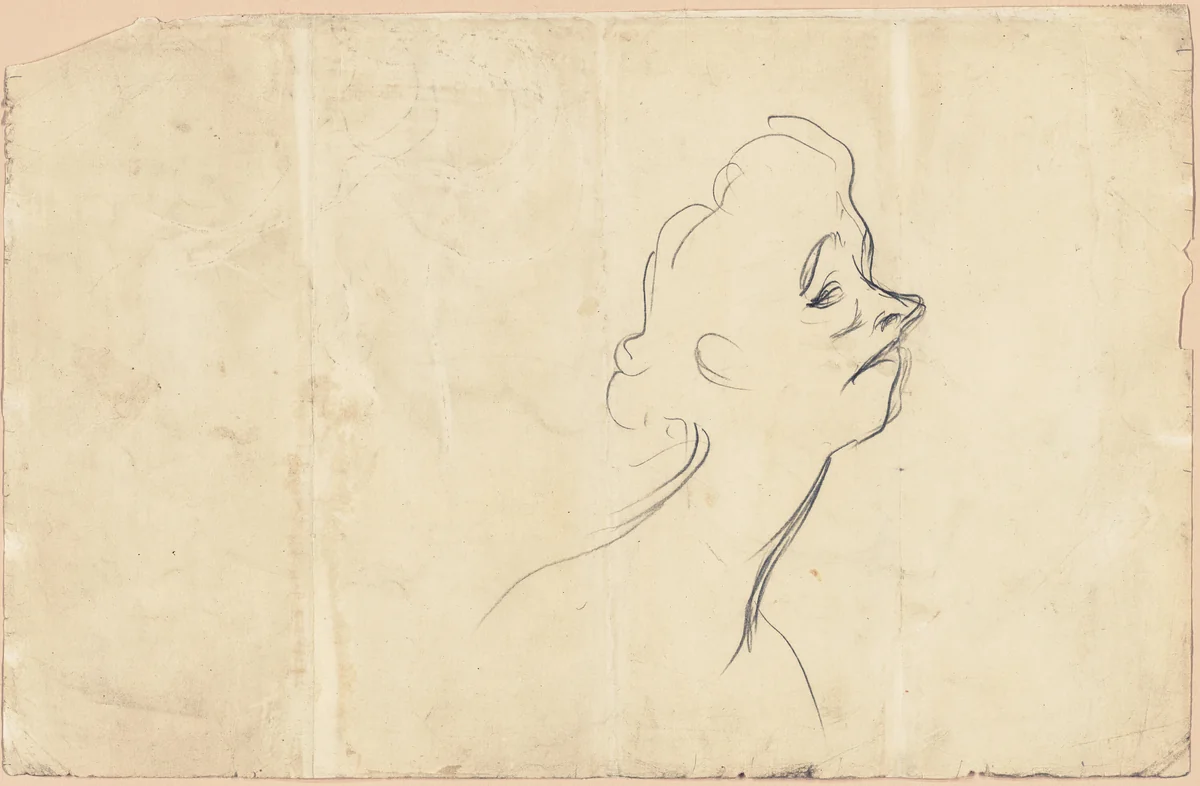 Yvette Guilbert (recto) Three-Quarter Length Study of Yvette Guilbert (verso) by Henri de Toulouse-Lautrec, drawing, 1884-1901
