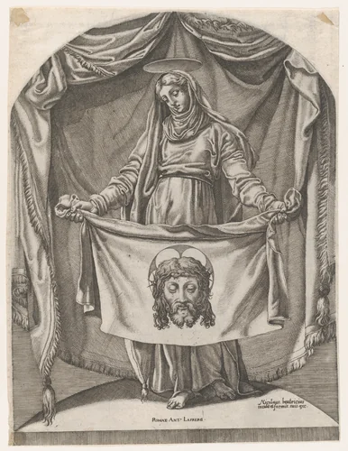St. Veronica with the Sudarium, after Michelangelo by Nicolas Beatrizet, print, 1540-1566