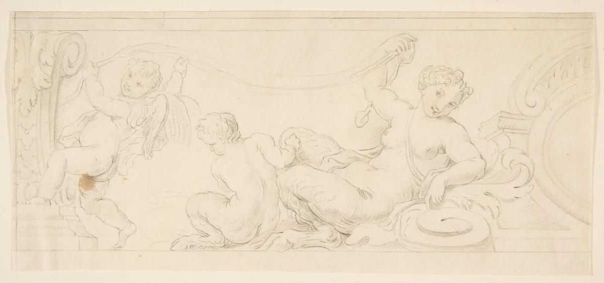 Design for a Frieze by anonymous, drawing, 1700-1800