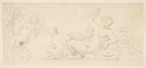 Design for a Frieze by anonymous, drawing, 1700-1800