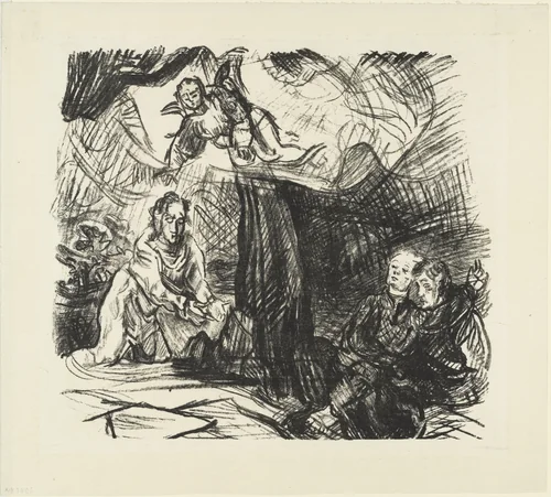 Christ on the Mount of Olives (Christus am Ölberg) from the series The Passion (Die Passion) by Oskar Kokoschka, print, 1916