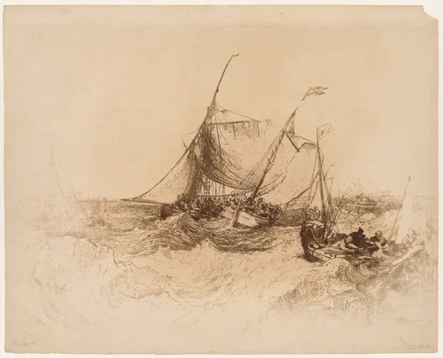 Calais Pier by Francis Seymour-Haden, print, 1860-1870