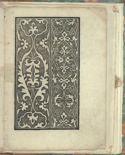 Opera Nova Universali intitulata Corona di racammi, page 34 (recto) by Giovanni Andrea Vavassore, book, 1530