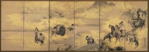 The Eight Immortals of the Wine Cup by Soga Shōhaku (曾我 蕭白), painting, 1750-1781