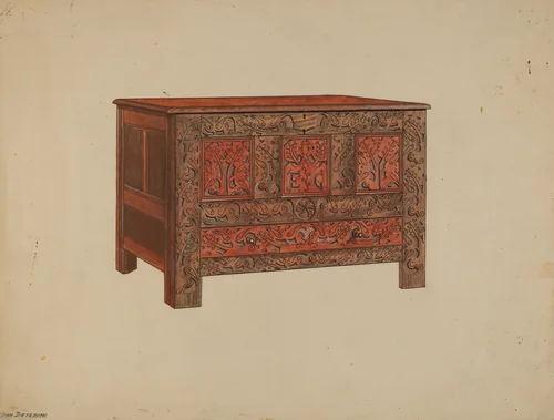 Chest by John Dieterich, index of american design, 1936
