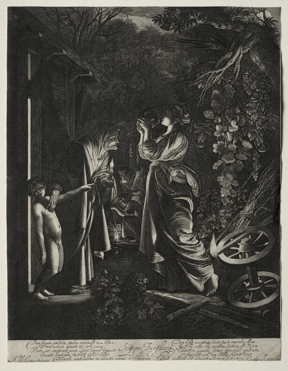 The Mocking of Ceres by Hendrik Goudt, print, 1605-1615