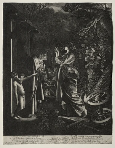 The Mocking of Ceres by Hendrik Goudt, print, 1605-1615