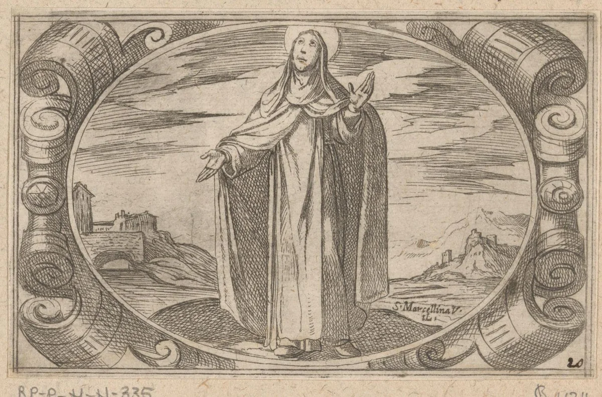 H. Marcellina by Antonio Tempesta, print, 1565-1630
