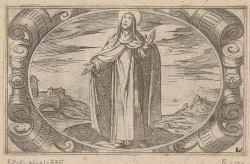 H. Marcellina by Antonio Tempesta, print, 1565-1630