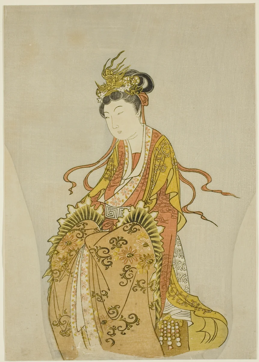 Incense That Revives the Image of the Dead - Lady Li by Komatsuya Hyakki, print, 1765